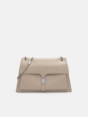 Pedro Studio Farida Leather Bags Women Shoulder Bags Taupe | Q9Q-2046