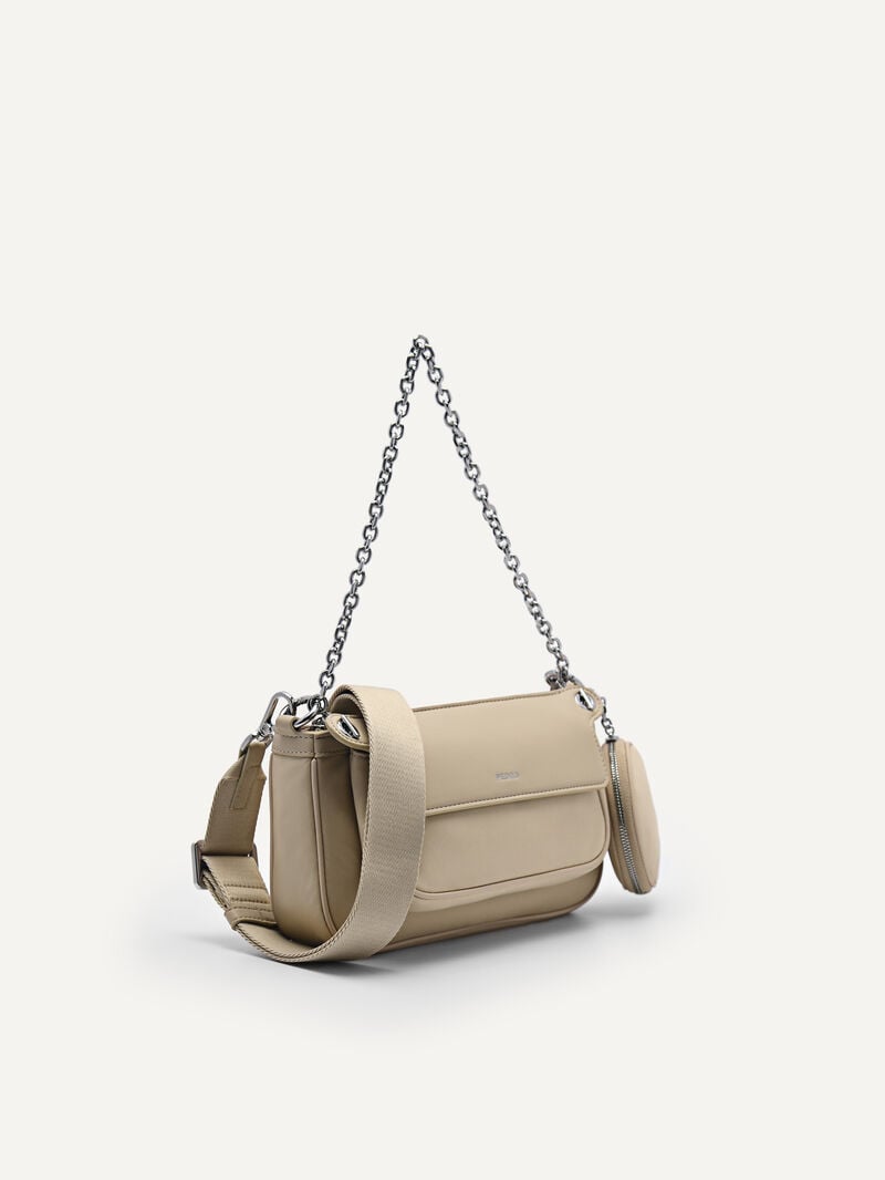 Pedro Dilone Nylon Double Flap Bags Women Shoulder Bags Sand | Q9Q-1257