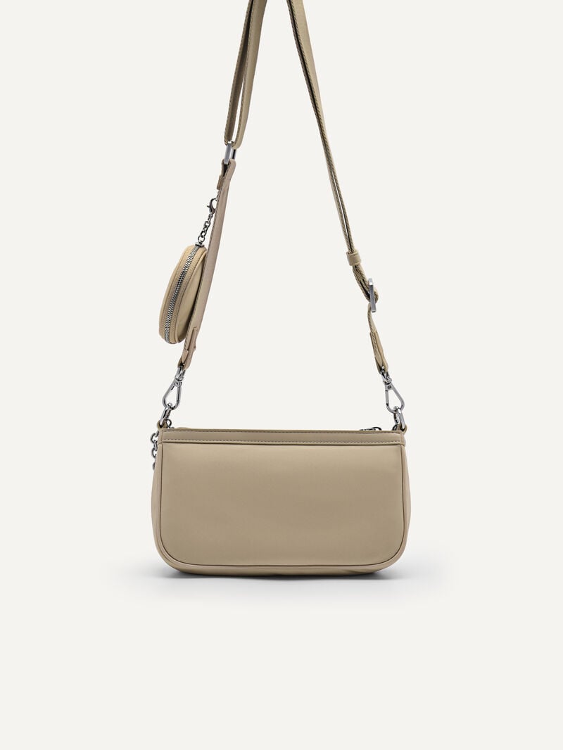 Pedro Dilone Nylon Double Flap Bags Women Shoulder Bags Sand | Q9Q-1257